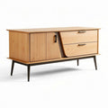 Wooden sideboard with drawers and storage compartment 120 x 40 x 50cm