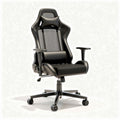Ergonomic gaming chair with adjustable armrests and mesh back in black